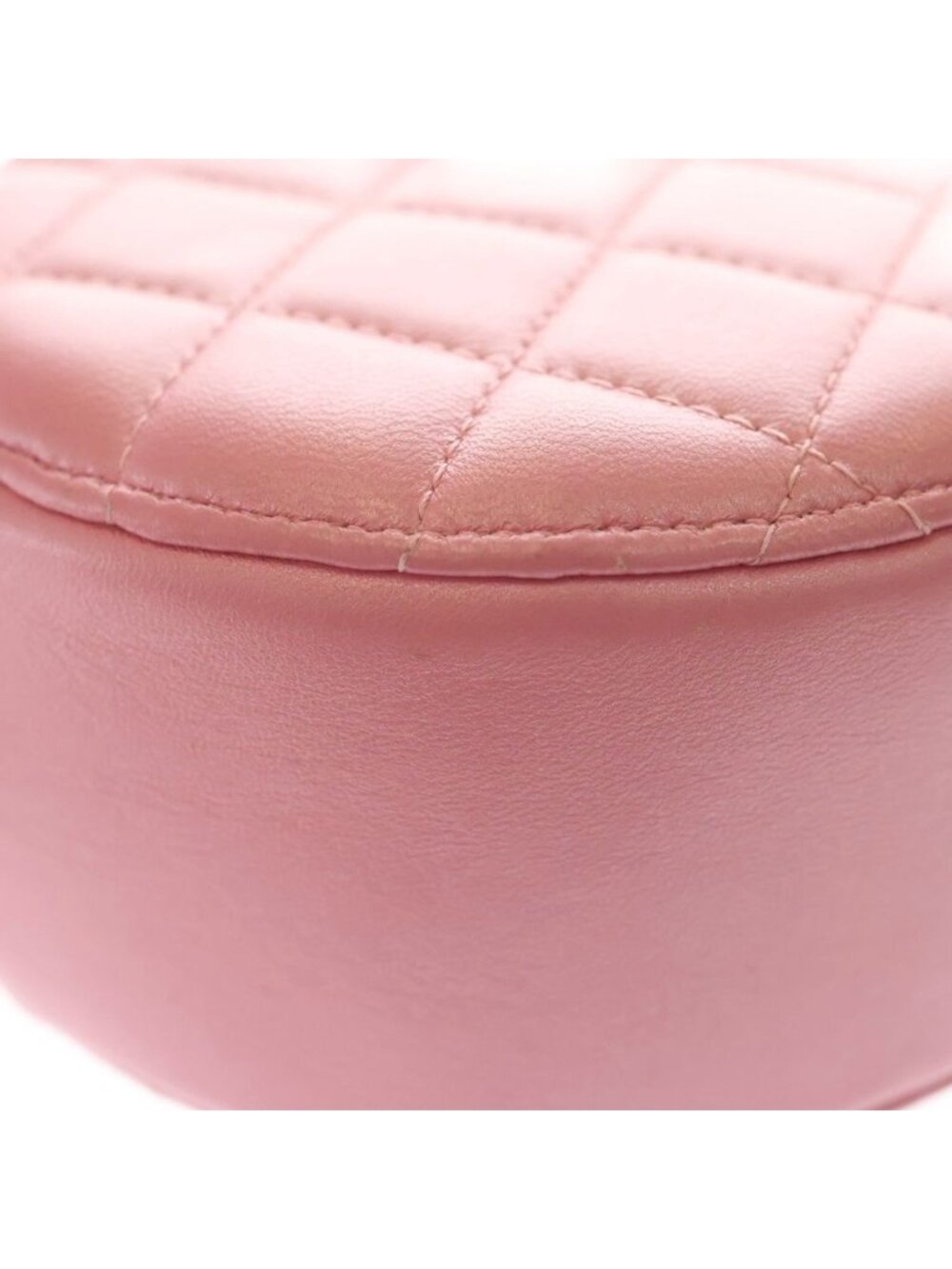 Chanel Chain Shoulder Bag Quilted CC Logo Round Cocoball Lambskin - Picture 6 of 7